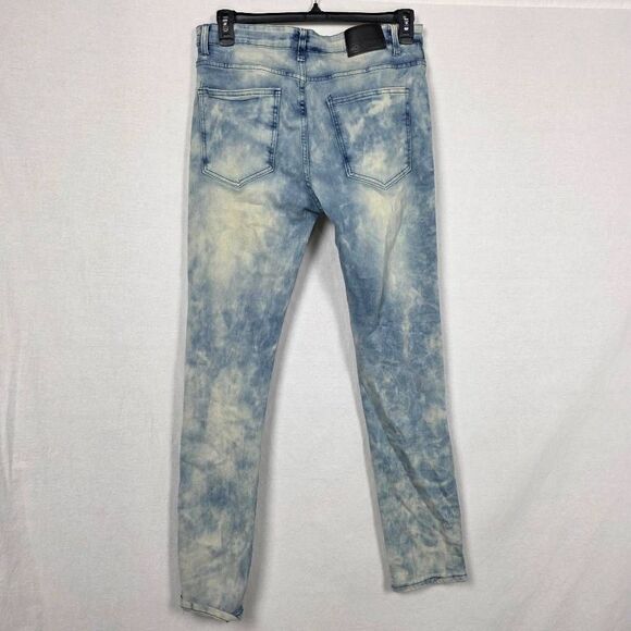 Rock Salt Bleach Wash Distressed Jeans Men’s 36 - Picture 4 of 10